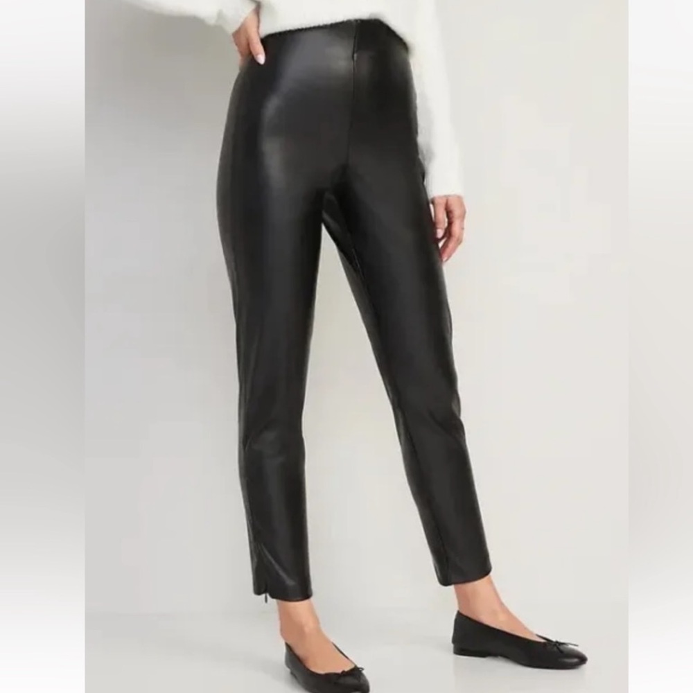 NWT Old Navy Extra High-High Waisted Faux Leather Pants